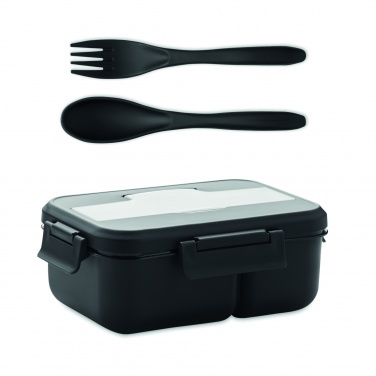 Logo trade promotional gift photo of: Lunch box with cutlery in PP