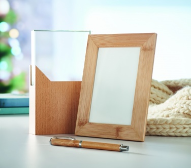 Logo trade promotional merchandise photo of: Bamboo photo frame