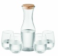 Set of recycled glass drink, Transparent