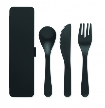 Logo trade business gifts image of: Cutlery set recycled PP