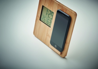 Logo trade promotional merchandise image of: Bamboo weather station 10W