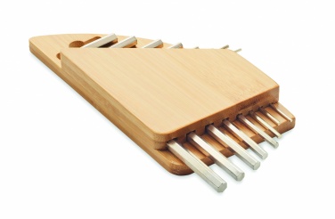 Logotrade promotional giveaway picture of: Hex key set in bamboo