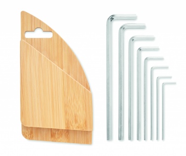 Logo trade promotional product photo of: Hex key set in bamboo