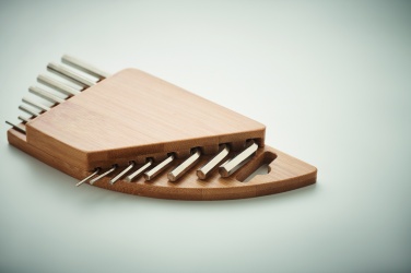 Logo trade corporate gifts picture of: Hex key set in bamboo