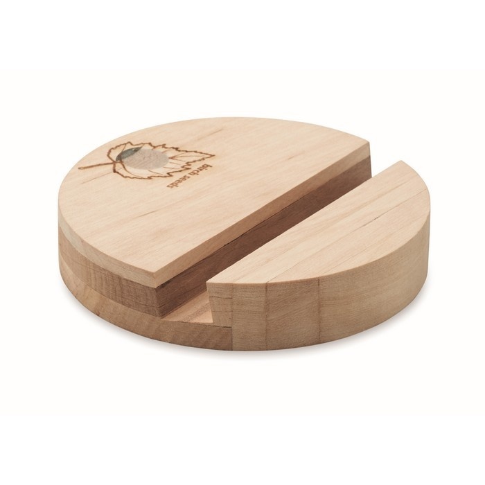 Logotrade promotional merchandise picture of: Birch Wood phone stand