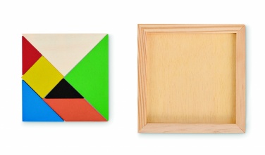 Logo trade advertising product photo of: Tangram puzzle in wood