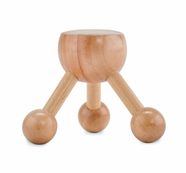 Logo trade advertising products image of: Hand held massager in wood