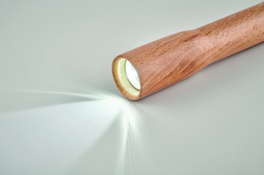 Logo trade promotional merchandise picture of: Wooden torch with COB light