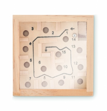 Logotrade business gift image of: Pine wooden labyrinth game