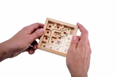 Logo trade promotional merchandise picture of: Pine wooden labyrinth game