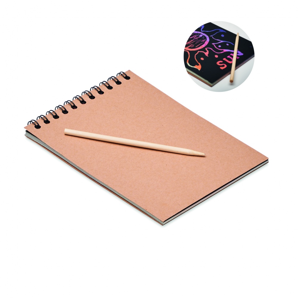 Logo trade promotional items picture of: Scratching paper notebook