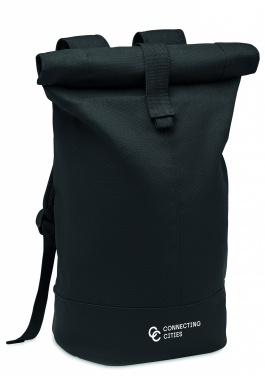 Logo trade corporate gift photo of: Rolltop washed canvas backpack