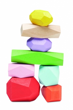 Logotrade promotional merchandise image of: 8 stacking wood rocks in pouch