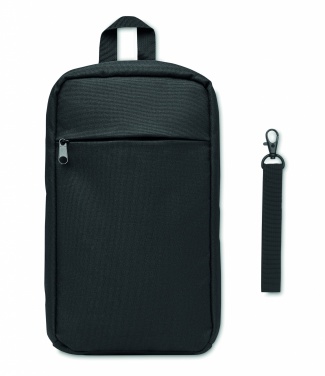 Logo trade promotional merchandise photo of: Cross chest bag in 600D Rpet