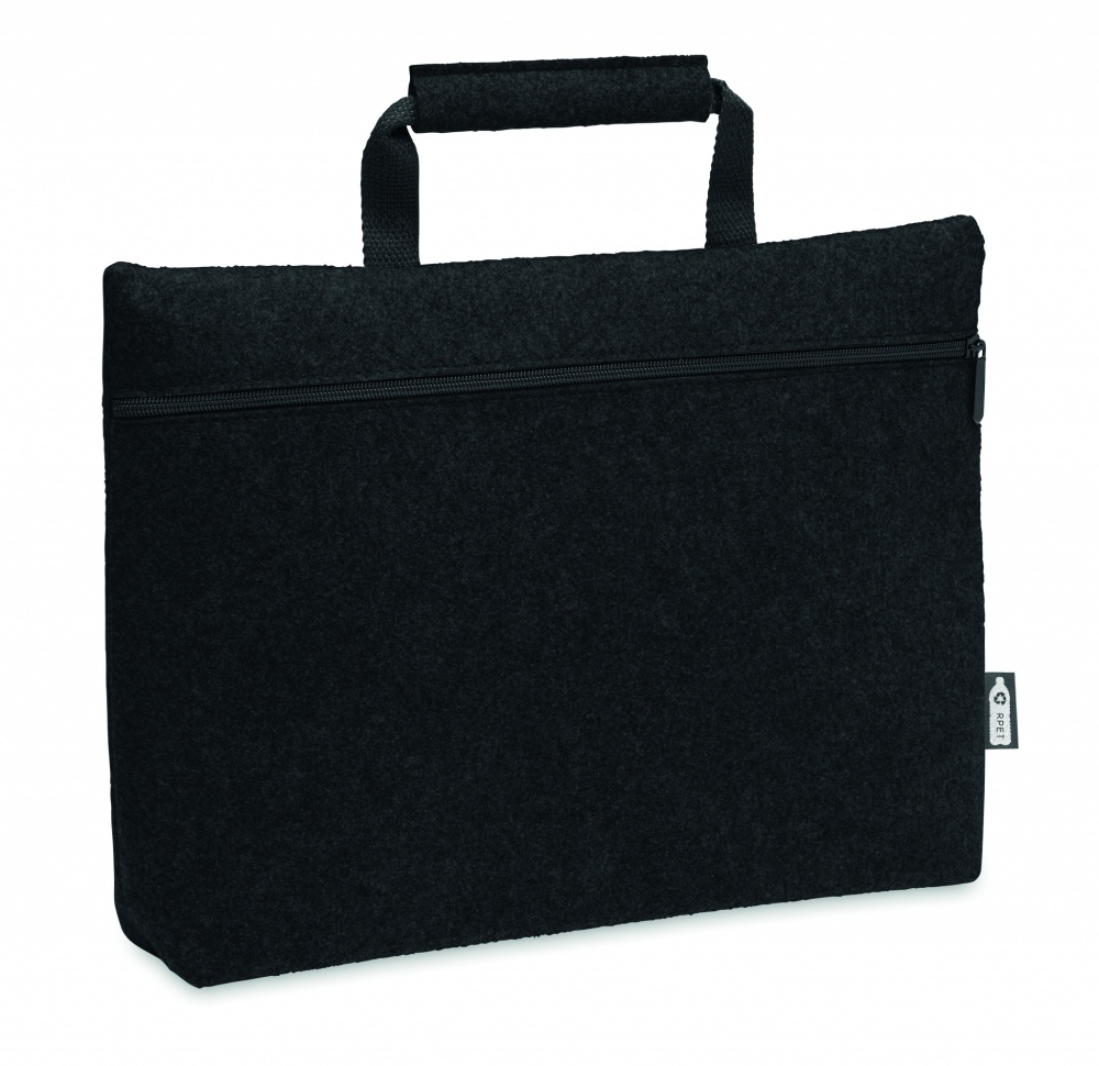 Logotrade promotional item picture of: RPET felt zippered laptop bag