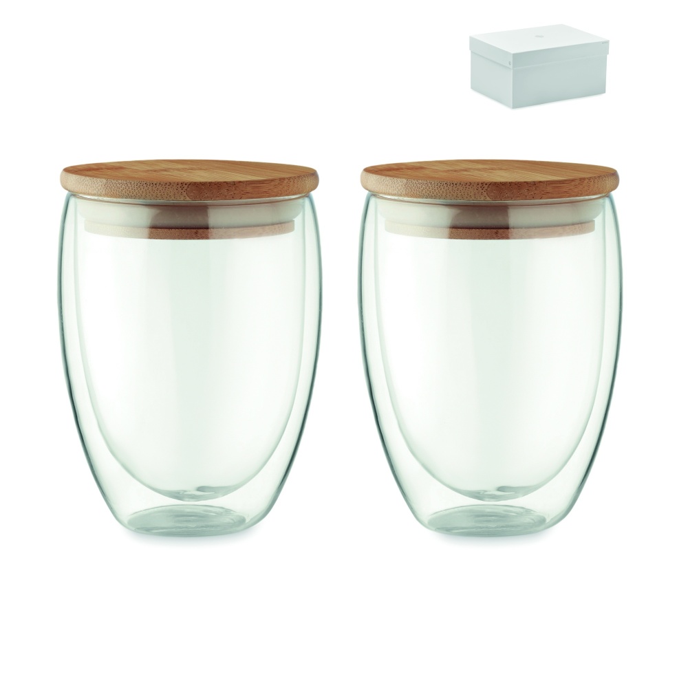 Logotrade promotional gift picture of: Set of 2 glasses 350 ml in box