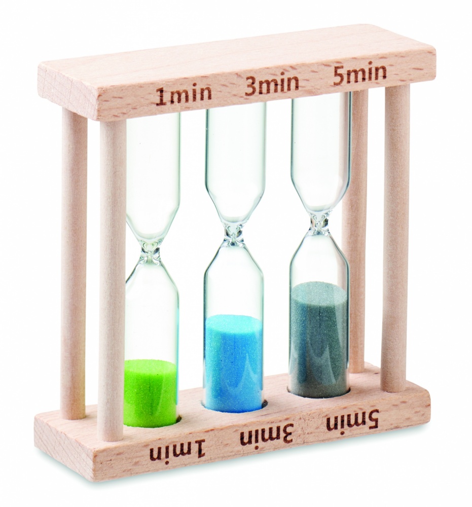 Logotrade promotional giveaway picture of: Set of 3 wooden sand timer