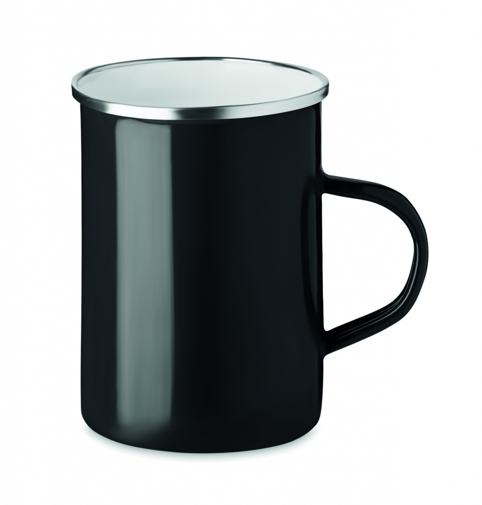 Logo trade promotional merchandise picture of: Metal mug with enamel layer