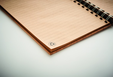 Logo trade promotional merchandise photo of: A5 ring bound Bamboo notebook