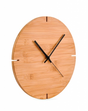 Logotrade promotional giveaways photo of: Round shape bamboo wall clock