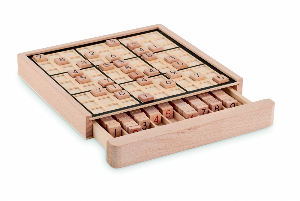 Logo trade promotional gifts picture of: Wooden sudoku board game