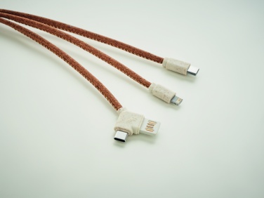 Logotrade promotional products photo of: 3 in 1 charging cable in cork