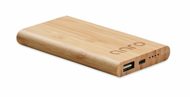 Logo trade promotional gifts image of: 4000 mAh Bamboo power bank