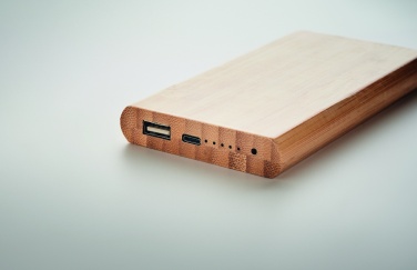 Logo trade promotional merchandise photo of: 6000 mAh Bamboo power bank