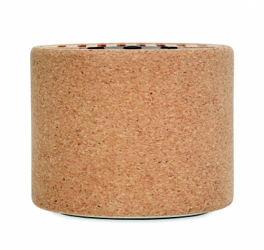 Logotrade promotional products photo of: Round cork wireless speaker