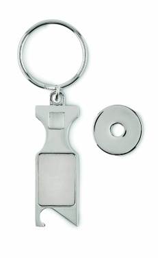 Logo trade promotional merchandise image of: Euro Token key ring