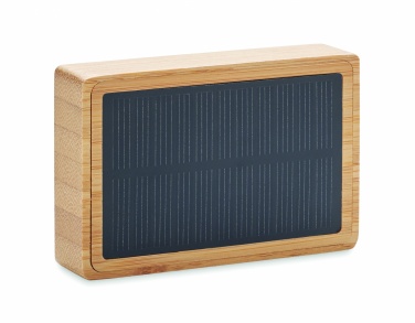 Logotrade business gifts photo of: Solar bamboo wireless speaker