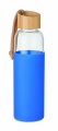 Glass Bottle 500 ml in pouch, Royal Blue