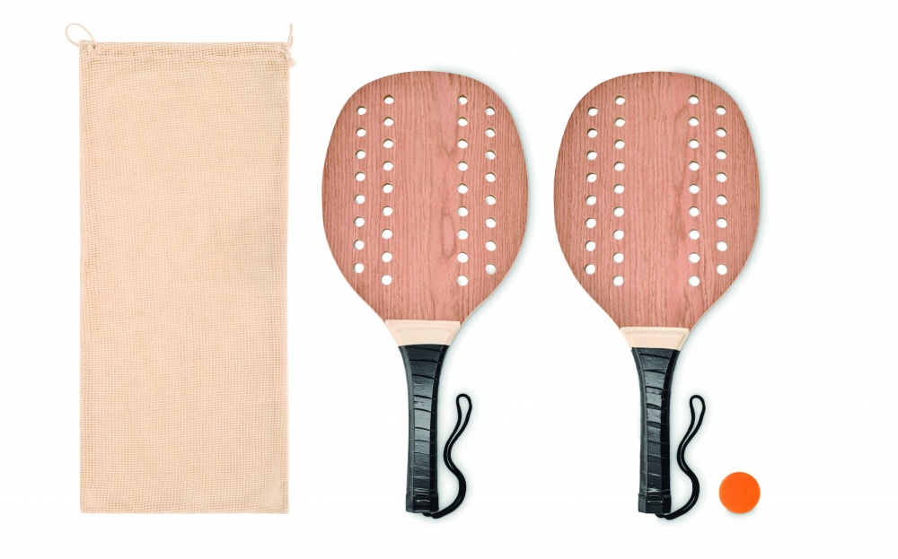 Logotrade promotional merchandise image of: Rosewood beach tennis set