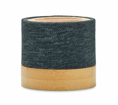 Logo trade promotional giveaways image of: Bamboo RPET wireless speaker