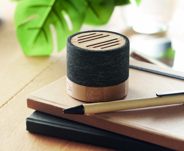 Logo trade promotional giveaway photo of: Bamboo RPET wireless speaker