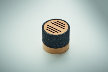 Logo trade promotional giveaways image of: Bamboo RPET wireless speaker