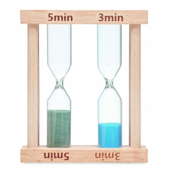 Logotrade advertising product picture of: Set of 2 wooden sand timers