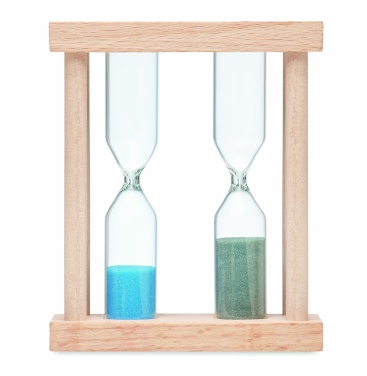 Logotrade promotional merchandise image of: Set of 2 wooden sand timers