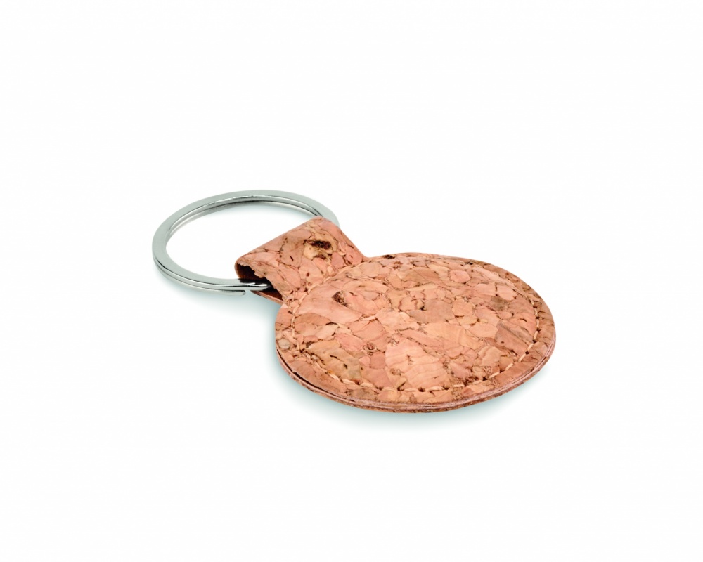 Logotrade promotional item picture of: Round cork key ring Mikkeli