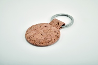 Logo trade promotional gift photo of: Round cork key ring Mikkeli