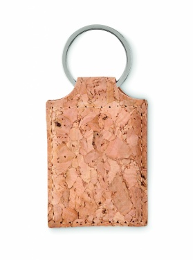 Logo trade promotional giveaway photo of: Rectangular cork key ring Imatra