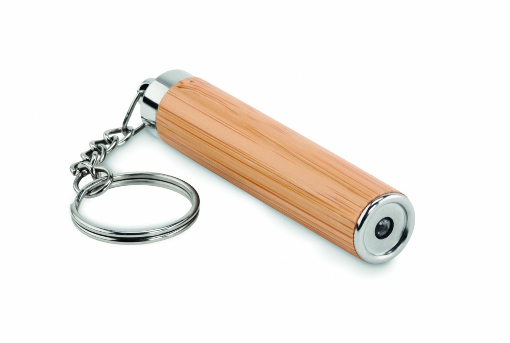 Logotrade promotional item picture of: Mini bamboo torch with keyring