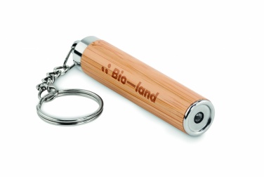 Logo trade business gifts image of: Mini bamboo torch with keyring