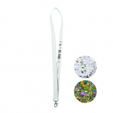 Logo trade promotional item photo of: Seed paper lanyard w/hook