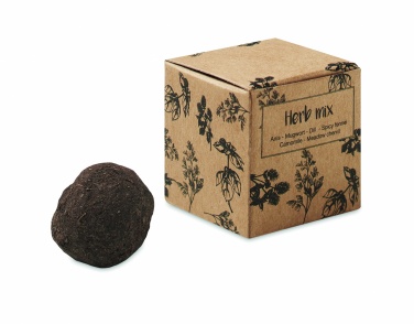 Logotrade promotional giveaway image of: Herb seed bomb in carton box