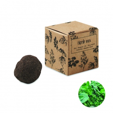 Logo trade business gifts image of: Herb seed bomb in carton box