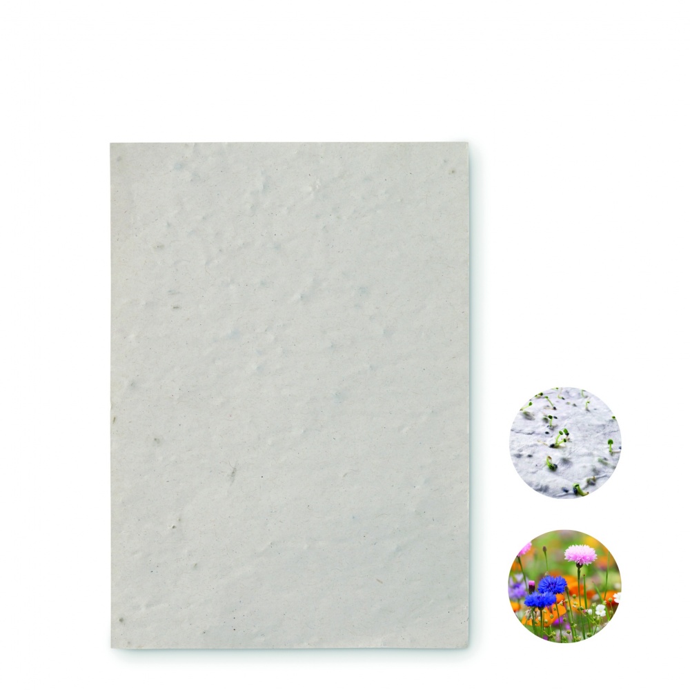 Logo trade business gift photo of: A6 wildflower seed paper sheet