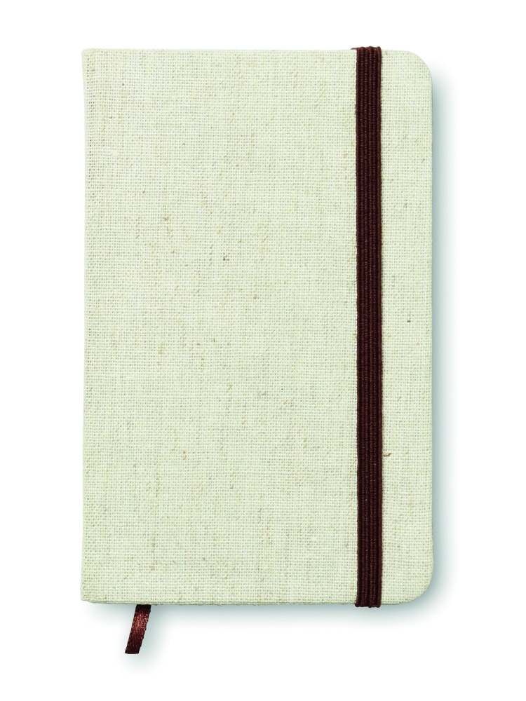 Logo trade corporate gifts picture of: A6 canvas notebook lined