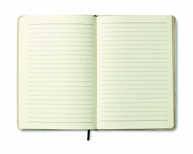 Logo trade promotional products image of: A6 canvas notebook lined