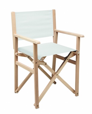 Logo trade promotional merchandise image of: Foldable wooden beach chair